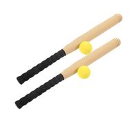 GOOHOCHY 2 Juegos Eva Baseball Bat Toy For Children Lightweight and Portable Indoor Outdoor Sports Toy For Family Interaction and Skill Development Fun Baseball Training Bat with Ball Wood