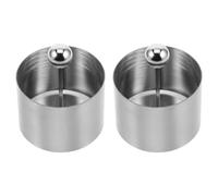 GOOHOCHY 2 Moldes Redondos Fáciles de Usar de Acero Inoxidable con Empujador para Preparar Platos Fríos en Restaurantes y Cocina Casera