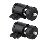 GOOHOCHY 2 piezas Adaptador de Montaje para de Soporte para Luz y Cámara Cabezal de Bola Giratorio Grados Accesorio de Fotografía Profesional Metal Compatible con Monopiés y Trípodes