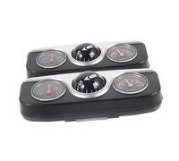 GOOHOCHY 2 Piezas Brújula Multifuncional para Coche con Termómetro Higrómetro Accesorio Interior para Navegación y Monitorización Adorno Automóvil Compatible