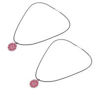 GOOHOCHY 2 Piezas Clip Marcador de Golf Magnético con Collar de Cristal Incrustado Accesorios Elegantes para Visera Guantes y Cinturón Marcador Rojo para Mujer y Hombre