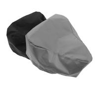 GOOHOCHY 2 Piezas Funda para Sillín de Bicicleta con Cordón Cubierta Protectora Antipolvo para Asientos de Bicicletas de Montaña Eléctricas y Gimnasio Pack de Negro y Gris