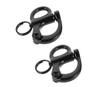 GOOHOCHY 2 Piezas Grillete Marino de Resorte de Bloqueo de Acero Inoxidable 52Mm, Gancho Giratorio de Liberación Rápida, Pack de 2 Unidades para Aparejo y Navegación Segura