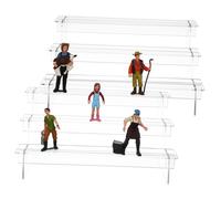 GOOHOCHY 2 Piezas Unidades de Estantes Acrílicos Escalonados Transparentes para Exhibición de Figuras y Modelos Organizador de Escritorio para Coleccionistas y Decoración