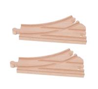 GOOHOCHY 2 Piezas Vías de Tren de Madera Unidades con Cambio Multidireccional Accesorios Compatibles con Diseño para Creativos y Juegos Educativos