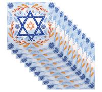 GOOHOCHY 20piezas Servilletas de Papel de Janucá Desechables con Diseño Estrella de David Festivas para Fiestas y Celebraciones Religiosas Judías