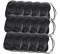 GOOHOCHY 24 piezas Máscara de Suave de Viaje de Cubierta para Ojos con Banda Elástica para Dormir y Bloquear Luz Aviones Color Negro