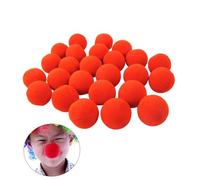 GOOHOCHY 24 Piezas Unidades Narices de Esponja Rojas para Disfraz de Accesorios de Circo para Fiesta de Halloween y Navidad Material Duradero Talla Única para Adultos
