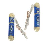 GOOHOCHY 2juegos Pergamino Sagrado del Poste Puerta con Auténtico Pergamino Kosher Diseño de Metal Exquisito para Decoración Religiosa Mezuzá Judía para Protección Espiritual Hogar