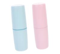 GOOHOCHY 2piezas Caja De Almacenamiento Soporte para Cepillos Dental Vaso Enjuague Bucal Compacto