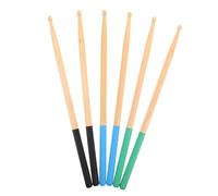 GOOHOCHY 3 Pares juego de baquetas Accesorios de práctica de palos de baterista accesorios de de madera palos de práctica de percusión Tambores para principiantes batería arce