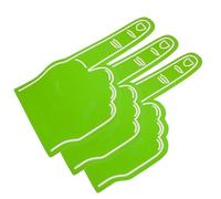 GOOHOCHY 3 Piezas Dedos Espuma para Animación Deportiva Guantes Ligero y Cómodo para Fiestas y Eventos Deportivos Accesorios de Porra para Adultos y Color Verde