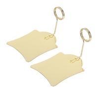 GOOHOCHY 3 Piezas Portaetiquetas de Precio, Clips para Etiquetas de Precios de Supermercado, Metal Dorado, para Price Tag y Food Label, para Farmacia y Supermercado