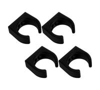 GOOHOCHY 4 Piezas Clip de Sujeción para Paleta de Nylon Negro Abrazadera Plástica Resistente UV para Tubos y Varillas Barcos Kayaks y Yates Fijación Segura para Rieles y Almacenaje