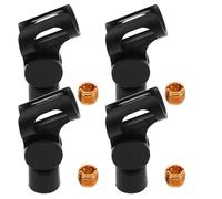 GOOHOCHY 4 Piezas Clips para Micrófono con Adaptadores de Tuerca Abrazaderas Ajustables para Soporte de Mesa Compatibles con Micrófonos Estándar para Podcast Transmisión y Escenario
