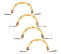 GOOHOCHY 4 Piezas de Mango de Tetera de Bambú Soporte Metálico Fuerte, Fácil de Quitar, Accesorios para Teteras de Cocina, Adecuado para Asas entre 9-10 Cm