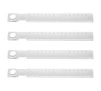 GOOHOCHY 4 Piezas Regla de lupa multifuncional regla matematica Herramientas de dibujo para Transparent