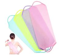 GOOHOCHY 4 Piezas Toallas Exfoliantes para Ducha Paños Elásticos para Espalda y Cuerpo Exfoliadores Suaves y Duraderos Limpieza Profunda para Sensible Versátil Brazos y Piernas