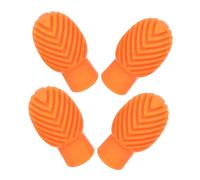 GOOHOCHY 4 Piezas Unidades Protectores de Baquetas de Silicona para Batería Silenciosos y Amortiguadores de Ruido Fundas para Baquetas para Práctica Silenciosa Color Naranja