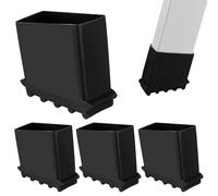 GOOHOCHY 4 Protectores Antideslizantes de Goma para Pies de Escalera en Espiga Accesorios Resistentes al Desgaste Cubiertas Estabilizadoras para Escaleras de Mano Repuestos Seguros para