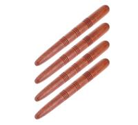 GOOHOCHY 4piezas Barra de Salud de Acupresión Manual de Varillas de Masaje de Madera para Puntos Gatillo Pies y Manos Herramienta de Masaje de Acupuntura para Reflexología