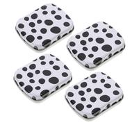 GOOHOCHY 4piezas Cajas De Almacenamiento Metálicas Tapa Recipientes De De Diseño De Vaca Para Dulces y Joyas Contenedores Multifuncionales De