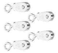 GOOHOCHY 5 Piezas Polea y Superficie Pulida para Cable y Cuerda de Acero Inoxidable Individual Diseño Compacto Adecuado para Procesos Industriales y Laboratorios