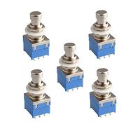 GOOHOCHY 5piezas Botones De Guitarra Unités Metal Pines Pedal Electrico Pulsador True Bypass Led Indicador