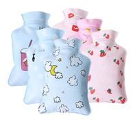 GOOHOCHY 6 Bolsas de Agua Caliente Pequeñas de Pvc Funda Protectora y Aislamiento, Diseño Adorable para Calentar las Manos en Navidad o Día Madre