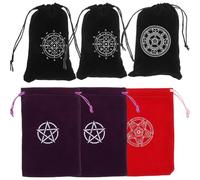 GOOHOCHY 6 Bolsas de Tela Cordón para Cartas de Tarot y Objetos Pequeños, Almacenamiento Conveniente Diseño Delicado y Material de Felpa