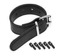 GOOHOCHY 6 Correas Ajustables de Poliuretano Negro para Cesta Delantera de Bicicleta Infantil, Juego de 3 Pares, Correas Resistentes Hebillas Metálicas para Fijación Segura en Bicicletas