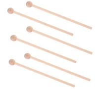 GOOHOCHY 6 Mazos de Percusión de Madera para Xilófonos y Woodblocks, Diseño Extremo en Bola, Ideales para Enseñanza Musical en Escuelas