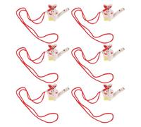 GOOHOCHY 6 Piezas Silbatos de Zodiaco de Cerámica de Silbato de Llamada de Pájaro con Cordón Decoración de Fiesta para Baño al Aire de Pájaro de Cerámica