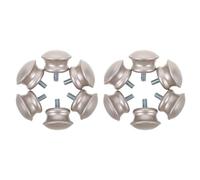 GOOHOCHY 6 Piezas Tapas para Barra de Cortina Rosca Tapones Decorativos Forma de Hongo Plateados de Protectores Resistentes para Barras de Ventana Hogar Armario y Dormitorio