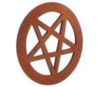 GOOHOCHY Adorno de Pentagrama de Madera Tallada para Altar, Bandeja Ritual de Madera Diseño de Estrella de Cinco Puntas, Decoración para Altar de Bruja y Ritos Wicca, Color Aleatorio
