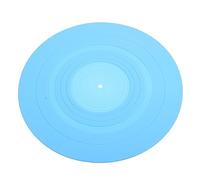 GOOHOCHY Almohadilla Para Tocadiscos De Vinilo Antielectrostática De Silicona Azul, Diámetro 295 Mm, Accesorio Antivibración Para Reproductores De Discos, Protección Duradera Para Fonógrafos