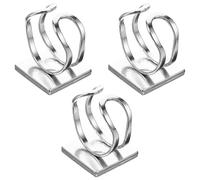 GOOHOCHY Anillos Ajustables de Acero Inoxidable para Diy, Base Plana Cuadrada, 3 Piezas, Color Plata, Fácil Manejo para Procesos Creativos