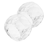 GOOHOCHY Anillos para Servilletas Transparentes 60 Mm, 2 Unidades, Decoración Cristalina para Bodas y Fiestas, Accesorio Versátil para Mantelería y Eventos Obsequios