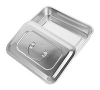 GOOHOCHY Bandeja de Acero Inoxidable para Uso Profesional en Cirugía y Odontología, Organizador con Tapa que Evita Derrames, Reutilizable para Almacenamiento y Esterilización, Dimensiones