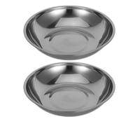 GOOHOCHY Bandeja para Báscula de Alimentos Acero Inoxidable 25 Cm, Repuesto 2 Unidades, Plato de Pesaje Resistente y Preciso para Cocina y Laboratorio