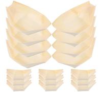 GOOHOCHY Barco de Sushi Desechable de Madera Sintética en Forma de Barco para Aperitivos y Decoración de Platos, Paquete de 100 Unidades para Picnic y Bodas