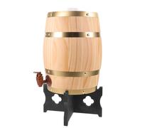 GOOHOCHY Barril de Madera de Roble de 5l para Vino y Whisky con Grifo y Soporte, Almacenamiento sin Fugas para Bebidas Alcohólicas en Entornos Profesionales