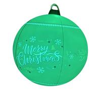 GOOHOCHY Bola Inflable de Navidad Grande para Jardín Decoración Exterior Verde Resistente Fácil de Inflar Festivo Navideño