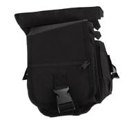 GOOHOCHY Bolsa Muslo Multifuncional Negra De Tamaño Único, Material Resistente Cremallera, Cinturón Desmontable, Adecuado Para Camping y Actividades Al Aire Libre