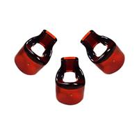 GOOHOCHY Boquilla de Flauta Marrón de Resina 3 Piezas Resistentes sin Olor Adecuado para Principiantes y Profesionales para Flautas de 23mm