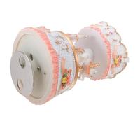 GOOHOCHY Caja de Música de Carrusel Giratoria 3 Caballos, Luz LED Multicolor, Resina, Tamaño Compacto, Tapa de Batería Reforzada Tornillos, Decoración Adecuado para Navidad y Fiestas