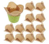 GOOHOCHY Capacillos para Muffins a Prueba de Grasa Diseño Loto, 100 Piezas de Papel Desechable para Hornear Cupcakes en Fiestas y Postres