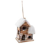 GOOHOCHY Casita Diminuta de Madera Luces LED Decoración Navideña Rústica para Mesa y Ventana Escena Invernal de Pueblo Cubierto de Nieve Adorno de Pueblo de Madera Iluminado para Hogar