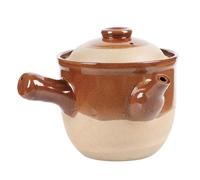 GOOHOCHY Cazuela de Barro para Hervir Medicina Tradicional, Olla de Cerámica Resistente al Fuego, Antiadherente y Fácil de Limpiar para Uso en Casa