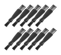 GOOHOCHY Cepillo de Limpieza para Afeitadora Eléctrica y Recortadora, Herramienta Multifuncional de Nylon Flexible, Pack de 10 Piezas Negro para Uso Diario y Profesional